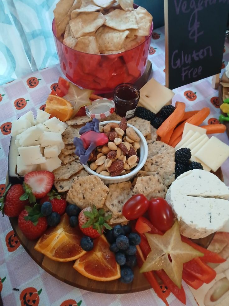Halloween vegan and gluten free charcuterie board